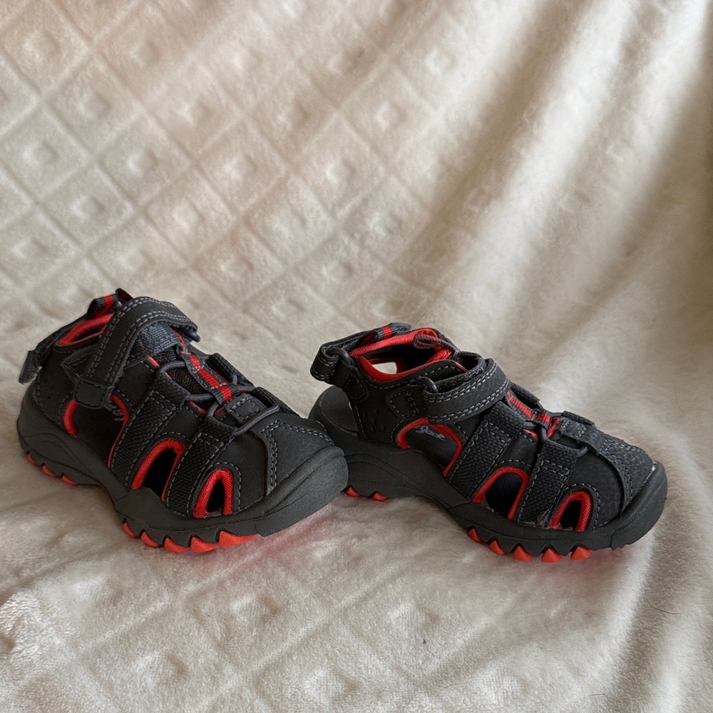 Kids Black and Red Sandals